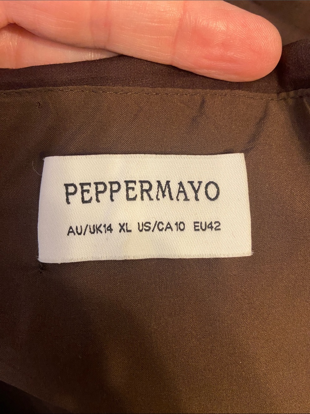 Peppermayo Chic Classic Ruched Drop Waist Carmel Maxi Strapless Dress Size 10 - Picture 6 of 8
